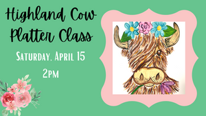 Highland Cow Platter Class